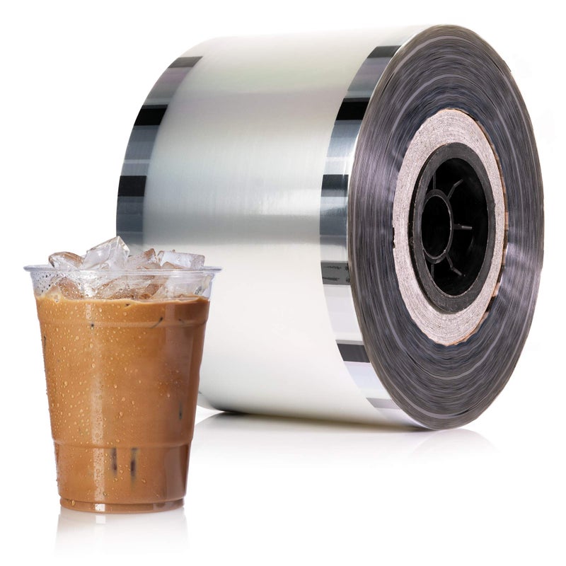 WYZworks Cup Sealer Film Clear, Seals 3275 cups per roll @ 90mm-105mm, Bubble Boba Milk Tea Lid Sealing Film for PP Plastic Cups - Image 1